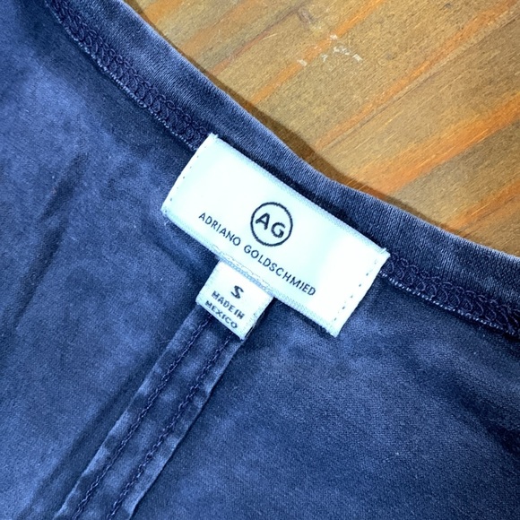 AG Midnight Blue Scoop neck Short sleeve Cotton Tee - Picture 3 of 8